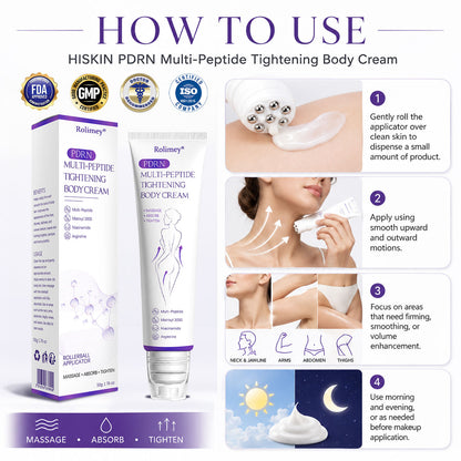 🎁Rolimey® PDRN Multi-Peptide Massaging Roller Cream - Anti-aging, Hydrating, Skin Firming & Lifting, Skin Repair, Even Tone, Acne and Dark Spot Treatment, Wart and Mole Removal, and Psoriasis Relief.