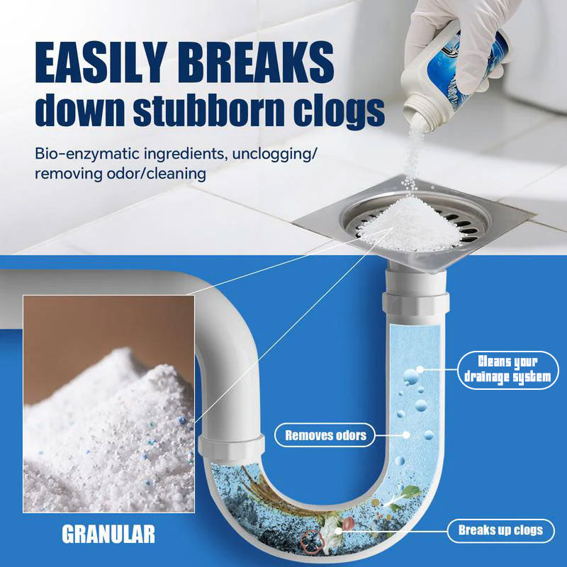 Isilila® Powerful Pipe Dredging Agent for Kitchen and Toilet Pipelines - Dissolves 200+ Blockages and Kills 99% of Bacteria