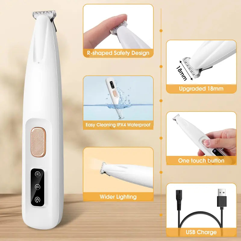 Final 3 hours 60% off: Pet paw trimmer With Led Light