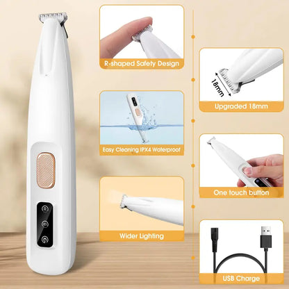 Final 3 hours 60% off: Pet paw trimmer With Led Light