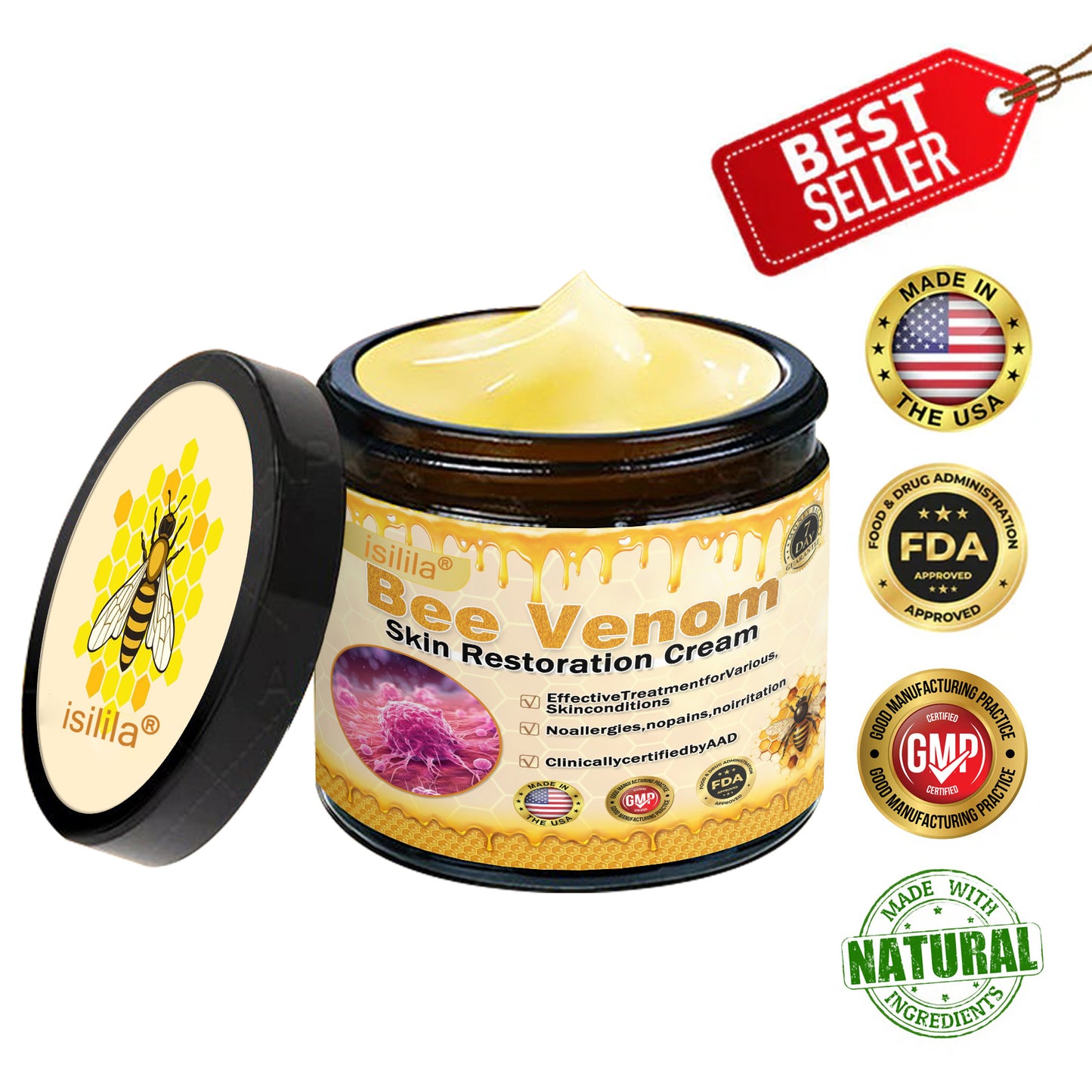 👨‍⚕️Dermatologist Recommended👨‍⚕️: Bee Venom · Botox Advanced Skin Rescue — Specifically Formulated for Paper-Thin, Fragile & Easy-Bruising Skin