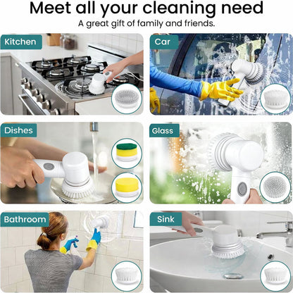 Clean Your Bathroom Without Scrubbing——Isilila®Powerful Electric Spin Scrubber That Removes Grime, Soap Scum & Buildup in Minutes