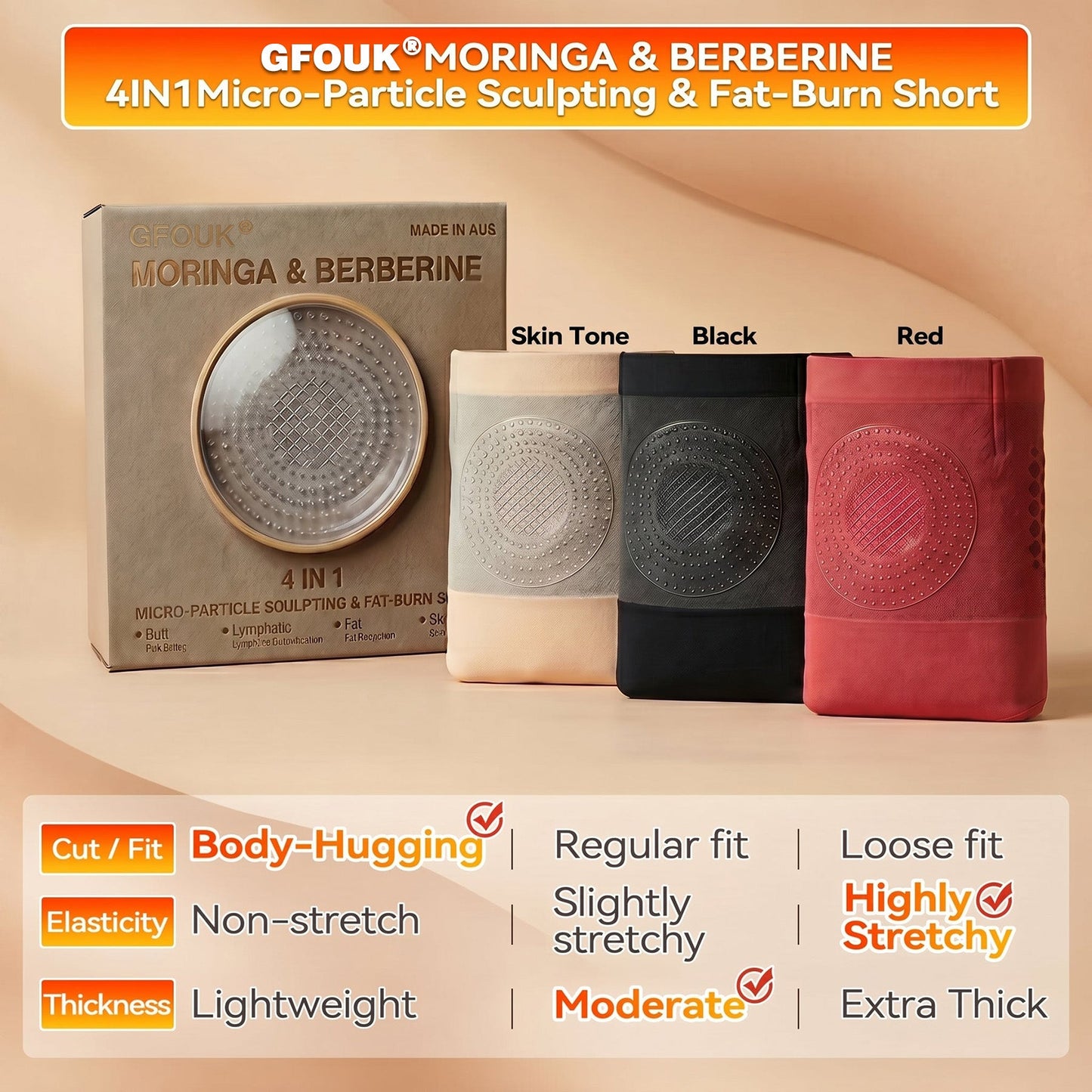 🇺🇸🔥🔥Official Brand Store | GFOUK® 2026 MORINGA & BERBERINE 4 IN 1 MICRO-PARTICLE SCULPTING AND FAT-BURNING SHORTS