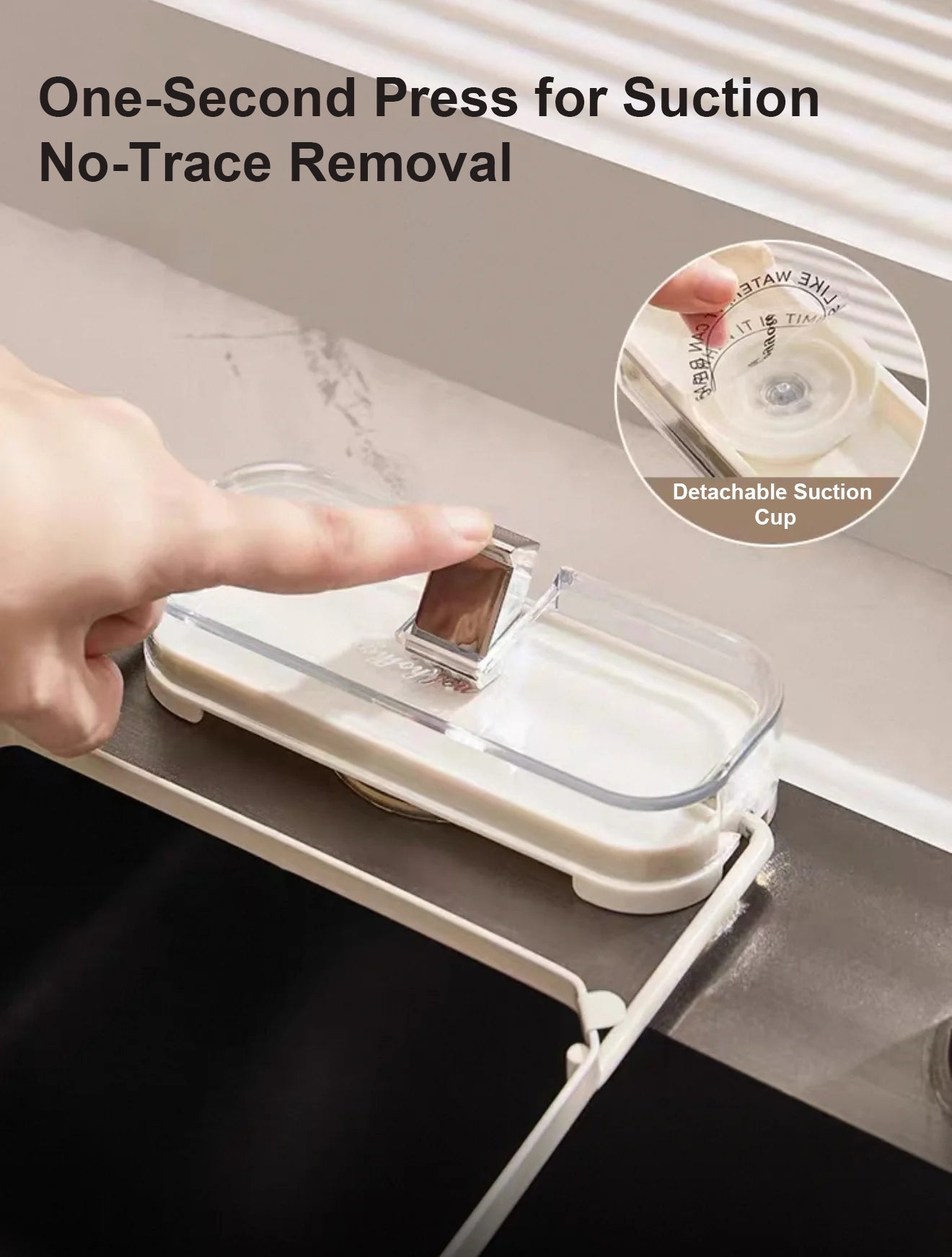 🔥Isilila®Suction Cup Sink Filter Rack – Easy Install, Foldable, Mess-Free Kitchen Helper! 50 Free Sink Strainer Nets Included ✨