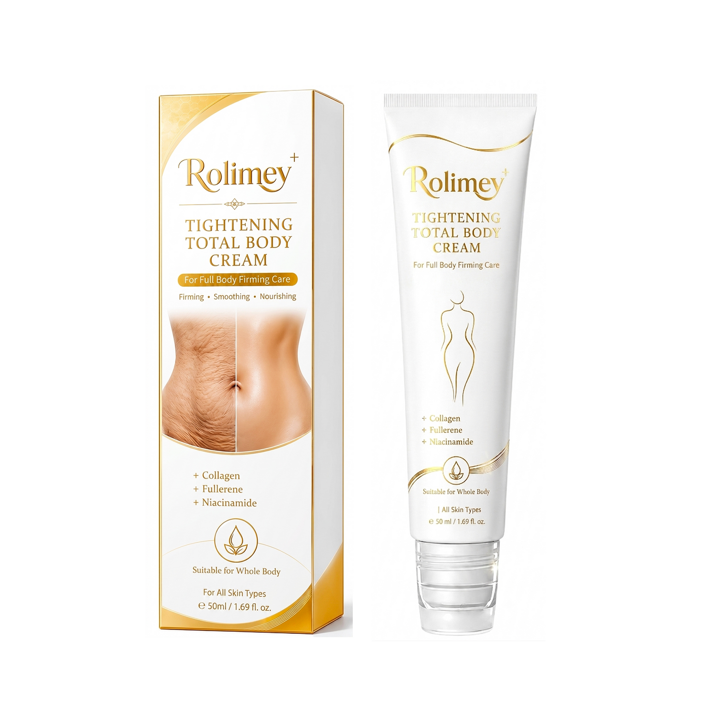 🎁Rolimey® Collagen Peptides Fullerene Cream, 2026 Upgraded 5-in-1 Model Tighten & Lift Cream for Crepey Skin, Wrinkles and Tightening for Skin Types