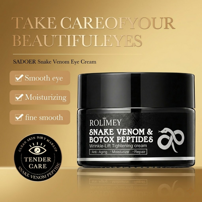 🔥 (Made in USA) - Rolimey® Snake Venom Peptide & Botox Wrinkle-Lift Tightening Cream with Collagen Peptides, 2026 New Tighten & Lift Cream for Face & Eye Area, for under-eye bags, fine lines around the eyes, dark circles, and sagging skin