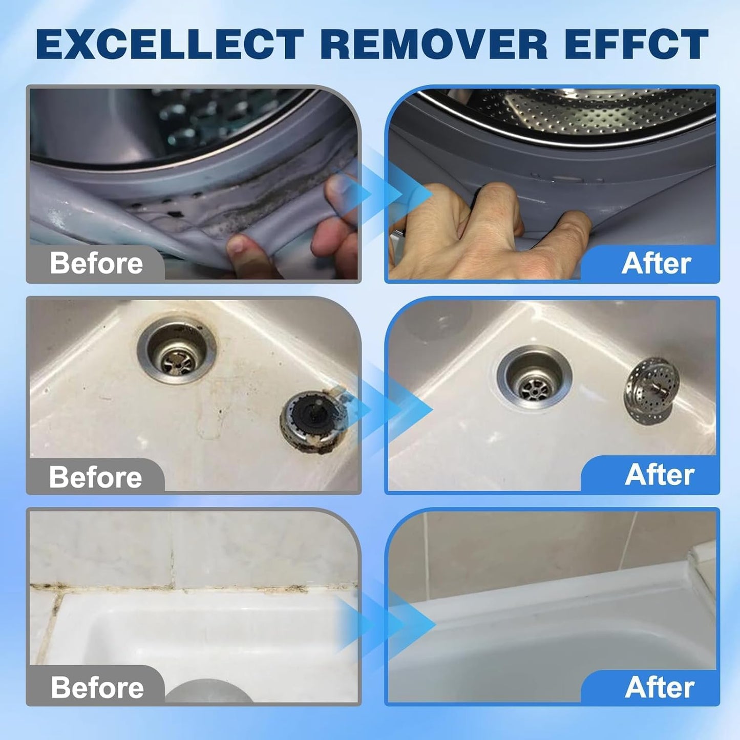 Isilila® Household Stain Remover Gel 🧴, Deep Cleaning Gel with Brush 🧽, perfect for tile grout 🏠, washing machine seals 🧺, refrigerator rubber ❄️, wall and shower stains 🚿