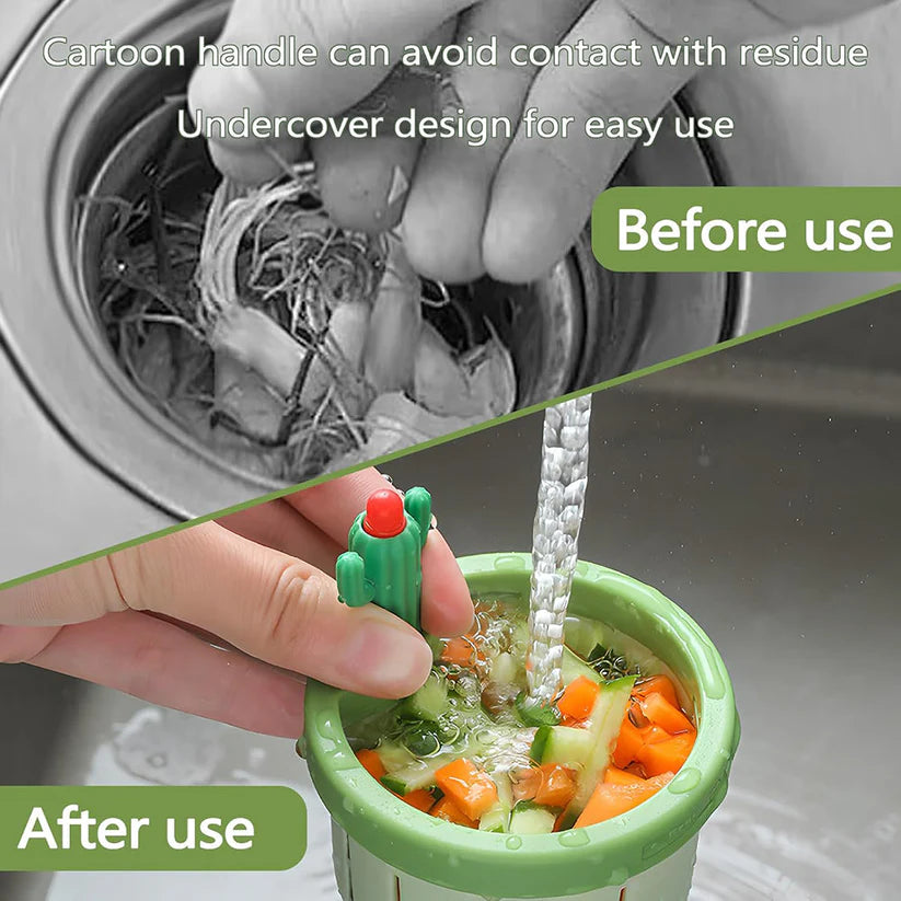 🔥🔥Cactus-Shaped Isilila® Kitchen Sink Drain Strainer ✨Upgraded Design — Features a widened rim that fits 99% of sinks, ensuring a stable, wobble-free hold 🎁