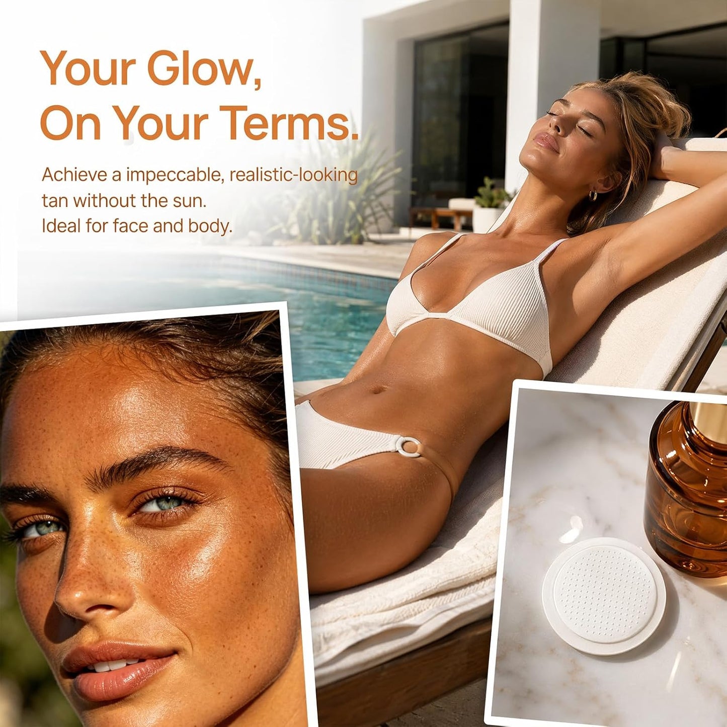 🔥GFOUK® Sun Free Glow Tanning Microdarts Patch, Tanning Patches for Face & Body Deep Hydration & Golden Bronze - Gentle Formula Suitable for All Skin Types