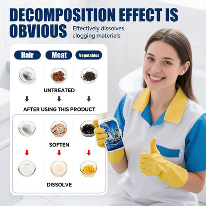 Isilila® Powerful Pipe Dredging Agent for Kitchen and Toilet Pipelines - Dissolves 200+ Blockages and Kills 99% of Bacteria