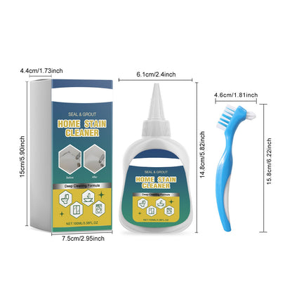 Isilila® Household Stain Remover Gel 🧴, Deep Cleaning Gel with Brush 🧽, perfect for tile grout 🏠, washing machine seals 🧺, refrigerator rubber ❄️, wall and shower stains 🚿