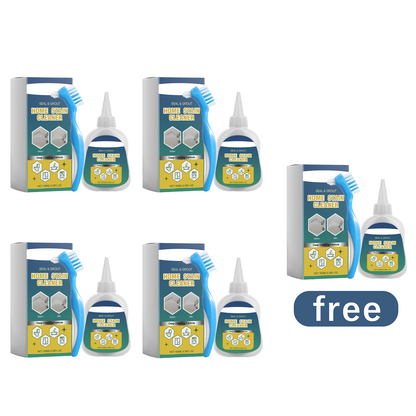 Isilila® Household Stain Remover Gel 🧴, Deep Cleaning Gel with Brush 🧽, perfect for tile grout 🏠, washing machine seals 🧺, refrigerator rubber ❄️, wall and shower stains 🚿