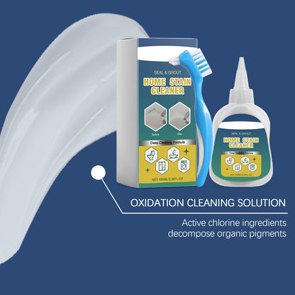 Isilila® Household Stain Remover Gel 🧴, Deep Cleaning Gel with Brush 🧽, perfect for tile grout 🏠, washing machine seals 🧺, refrigerator rubber ❄️, wall and shower stains 🚿