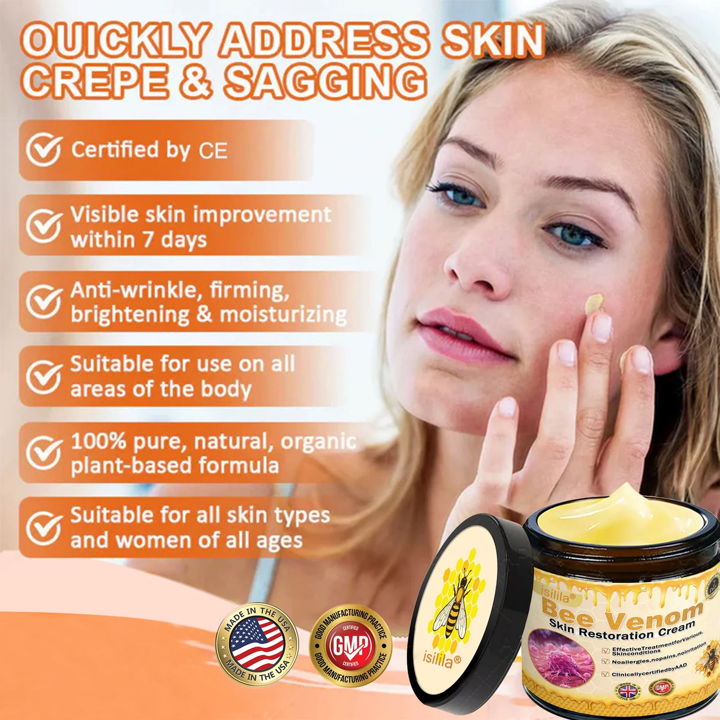 👨‍⚕️Dermatologist Recommended👨‍⚕️: Bee Venom · Botox Advanced Skin Rescue — Specifically Formulated for Paper-Thin, Fragile & Easy-Bruising Skin