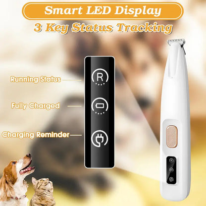 Final 3 hours 60% off: Pet paw trimmer With Led Light